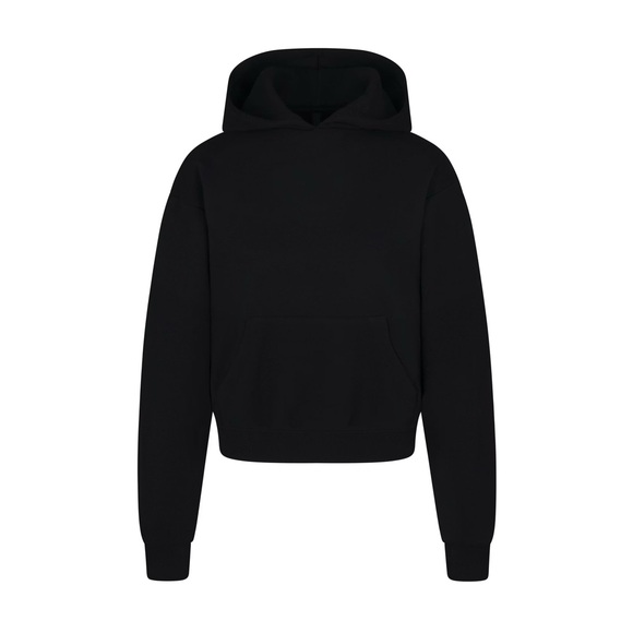 SKIMS COTTON FLEECE CLASSIC HOODIE | ONYX | SKIMS - Picture 1 of 4